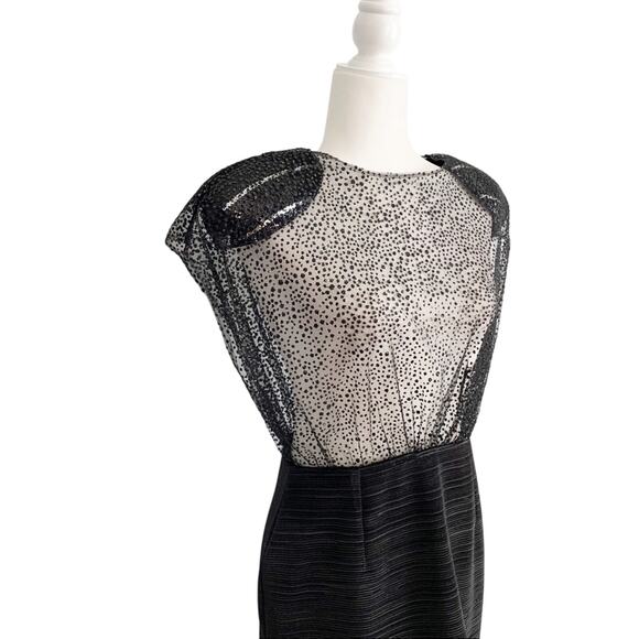 Daniele Carlotta Pleated Mini Dress Large Black NWT - Picture 4 of 13